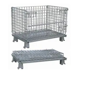 Heavy Duty Industrial Portable Stackable Galvanized Welded Storage Cage