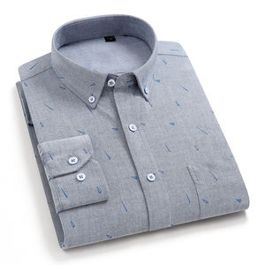 OEM / ODM Camisas-juveniles-para-hombr Primavera de manga larga <span class=keywords><strong>Ropa</strong></span> personalizada para hombres 100% Algodón Liso Diseño popular Camisas de oficina - Product Image 5