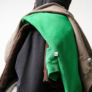 Riscaldatore Vintage 500 in bianco grigio Unisex 100 in bianco morbido cotone francese spugna larga <span class=keywords><strong>felpa</strong></span> con cappuccio <span class=keywords><strong>oversize</strong></span> <span class=keywords><strong>felpa</strong></span> con cappuccio - Product Image 5