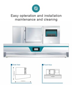 Campana extractora eléctrica de cocina RUITAI Island con extractor de chimenea vertical y filtro deflector para hoteles - Product Image 4