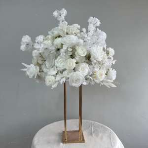 M-FB231 White <b>silk</b> <b>flower</b> ball wholesale artificial centerpiece <b>flower</b> ball luxury rose <b>flower</b> centerpiece for wedding decor - Product Image 1