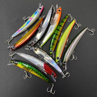Leurre de pêche flottant 3D Crystal Minnow 110mm 14g pour eau salée, Wobblers oscillants, Jerkbait pour la pêche au bar, matériel de pêche Pesca