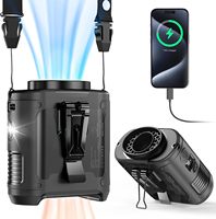 Ventilateur de ceinture portable à refroidissement instantané 12000 tr/min, en métal et plastique, pour voyage et camping, unisexe 2026