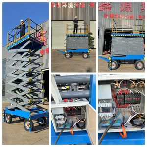 Table élévatrice à ciseaux autopropulsée en acier robuste, alimentée par courant alternatif, élévateurs <span class=keywords><strong>de</strong></span> camions, véhicules, plateforme <span class=keywords><strong>simple</strong></span> <span class=keywords><strong>de</strong></span> 12 m - Product Image 5