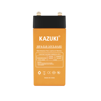 KAZUKI 4V 4.5Ah Baterai Isi Ulang AGM VRLA 4.5AH Daya Cadangan untuk Sistem Alarm / Lampu Darurat