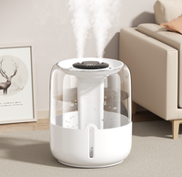 Nouvel Humidificateur Numérique à Double Pulvérisation Amélioré 2025, Portable, Grande Capacité 4 Litres, Brume Froide, Lumière Ambiante, pour la Maison