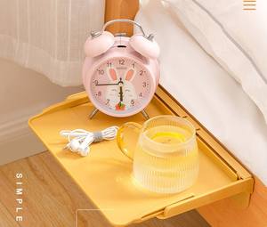 Table de chevet étagère pour lit organisateur pour haut superposé dortoir Clip sur table de chevet pour collège dortoir Loft lit pour porte-gobelet USB Charge - Product Image 2