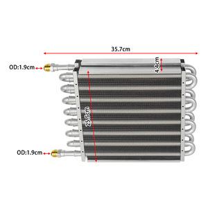 Condenseur de climatisation automobile 35,7 cm x 25,5 cm en alliage d'aluminium double couche pour mise à niveau et rénovation - Product Image 1