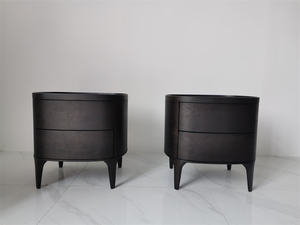 Châu Âu Giữa Thế Kỷ Sang Trọng Khách Sạn Phòng Ngủ Bộ Đầu Giường 2 Ngăn Kéo Cao <span class=keywords><strong>End</strong></span> Bàn Cạnh Giường Ngủ - Product Image 2