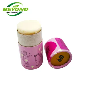 Eco Friendly Custom Design Biodegradable Kraft Cardboard Recycled Envase Deodorant Directly Packaging Push Up Paper Tube Carton