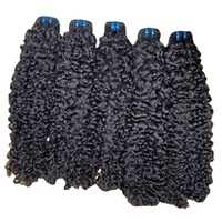 Extensions de Cheveux Humains Bouclés Birmans, Lots de Cheveux Kinky Curly Bruts Cambodgiens Vierges à Cuticules Alignées, Double Trame