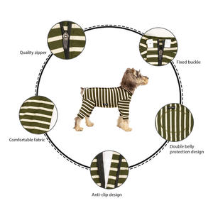 Pakaian rumah anjing wol lembut dengan pola bergaris sweter anjing khusus untuk keturunan kecil dan sedang - Product Image 3