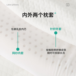 Almohada de látex natural tailandesa Meimiankang, forma de cuña, 90% látex, soporte firme para uso en el hogar y el dormitorio. - Product Image 2