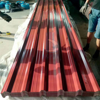 Tôles de toiture à prix d'usine tôle de toiture en acier ondulé revêtue de couleur vin rouge