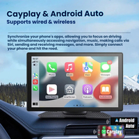 Navigateur GPS de voiture portable 9 pouces avec écran tactile, prend en charge CarPlay, Android Auto, cartes en ligne, adapté pour 5.0