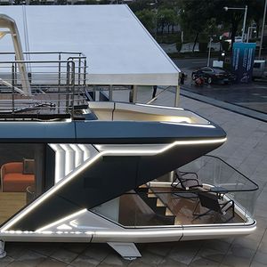 Maison préfabriquée <span class=keywords><strong>en</strong></span> acier Villa <span class=keywords><strong>de</strong></span> luxe modulaire moderne Apple Cabine Pod Space Capsule Conteneur Maisons Capsule Spatiale Chambre à vendre - Product Image 4