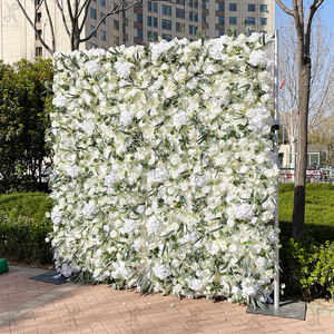 Janji Kustom 3D Kain Dinding Bunga Pernikahan Sutra Buatan Bunga Mawar Dinding Panel Latar Belakang Bunga Buatan Bunga Dekoratif - Product Image 2