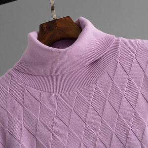 Suéter de Tricô Sem Mangas com Gola Alta para o Outono, Casual e Solto, Estampa Xadrez para Mulheres - Product Image 5