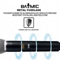 Système de microphone de conférence sans fil professionnel UHF SM 58 OEM d'usine pour carte son, table de mixage audio, PC, podcasting
