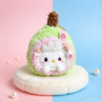 Porte-clés en peluche personnalisé en usine, motif mouton guave, breloque de sac, jouet en peluche chiot, figurine en peluche pour machine à griffes