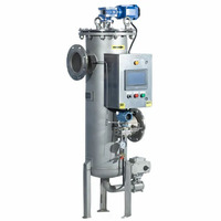 Filtres automatiques de nettoyage d'écran jusqu'à 80 microns, protégeant deux étapes de filtres à sable dans le processus de traitement de l'eau potable