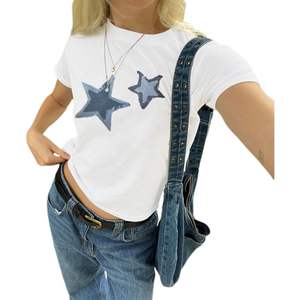 Custom Y2K Star Graphic Crop <b>Tops</b> Women's Vintage Cropped T Shirts <b>Aesthetic</b> Summer Tank <b>Tops</b> for Teens - Product Image 3