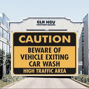 Attention Attention au <span class=keywords><strong>véhicule</strong></span> sortant du <span class=keywords><strong>panneau</strong></span> <span class=keywords><strong>de</strong></span> lavage <span class=keywords><strong>de</strong></span> voiture-<span class=keywords><strong>Panneau</strong></span> d'avertissement en aluminium haute visibilité pour la <span class=keywords><strong>sortie</strong></span> <span class=keywords><strong>de</strong></span> lavage <span class=keywords><strong>de</strong></span> voiture, zones à fort trafic - Product Image 6