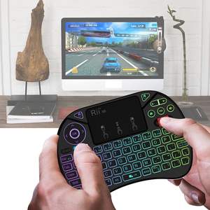 Rii X8 Wireless Mini <b>Keyboard</b> With Touchpad Mouse Combo RGB Backlit 2.4GHz For TV Smart Box Laptop French Layout - Product Image 4