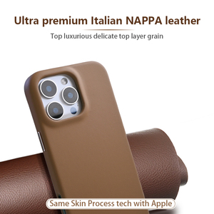 เคสโทรศัพท์หนังวัว<span class=keywords><strong>แท้</strong></span>คุณภาพสูง ดีไซน์หรูหรา พร้อมระบบชาร์จไร้สายแบบแม่เหล็ก สำหรับ <span class=keywords><strong>iPhone</strong></span> 15 16 17 Pro Max - Product Image 5
