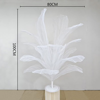 Adornos para Boda, Centro de Mesa, Flor Artificial de Organza de Gran Tamaño, Decoración para el Hogar, Hotel, Fiesta, Festival, Eventos, Escenario