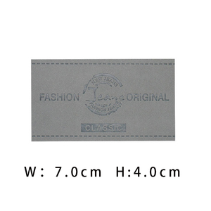 ZENOS Rectangular Leather <b>Patches</b> Embossed Jeans Fashion Classic <b>Sew</b>-<b>On</b> Labels for Clothing - Product Image 4