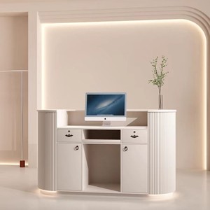 Wholesale Beauty Salon Cashier <b>Simple</b> Modern Shop Small Counter Custom Light Luxury Nail Salon Front <b>Desk</b> - Product Image 5