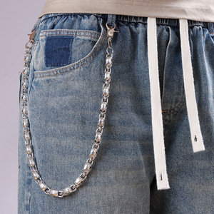 Chaîne de taille squelette en alliage de zinc à double anneau, style hip-hop, pour jeans et usage quotidien - Product Image 3