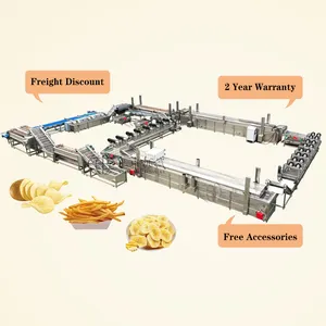 Machine de fabrication de frites et chips, g, pour pommes de terre, frit à la main, ligne de production, prix d'usine