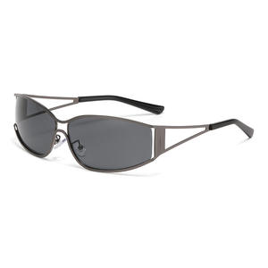 WELTA New Metal Frame Sunglasses for Women Hollow Design <b>Eye</b> <b>Protection</b> Personality Street Shot Style Wm881 26g - Product Image 4