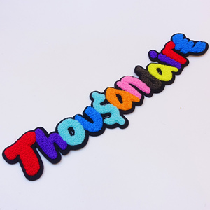 Parches Bordados a Mano de Chenilla Grandes de 4.5 Pulgadas, Personalizados, con Dibujos Animados, Termoadhesivos, con Letras de Halloween, para Ropa de Bebé - Product Image 5