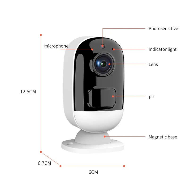 Dinstech 2023การออกแบบใหม่แบตเตอรี่ดำเนินการกล้องวงจรปิดที่มี Sd การ์ดกล้องวงจรปิด4กรัมกันน้ำกล้องวงจรปิด4กรัมสองทางเสียง