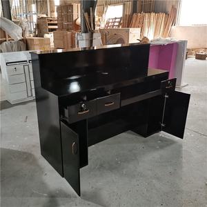 Mostrador frontal de peluquería de piedra de mármol blanco personalizado Siman escritorios de recepción comercial de madera contrachapada de alta calidad para Hospital/CENTRO COMERCIAL - Product Image 5