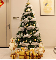 Weihnachts-Deluxe-Set: Verschlüsseltes Weihnachtsbaum-Paket (1,2m/1,5m/2m/3m/4m/6m) für Heimgebrauch und Einkaufszentrum-Dekoration