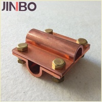 Collier de mise à la terre en cuivre robuste, connecteur croisé électrique, colliers de jonction de câbles