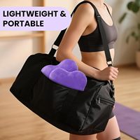 Tapis de genouillère en mousse souple PU écologique pour Pilates 20*20*2cm, coussin portable pour les genoux et les coudes pour le yoga et l'exercice