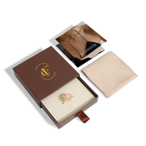 Tùy Chỉnh Bán Buôn Đồ Trang Sức Nhỏ Giấy Các Tông Nhẫn Trang Sức Ngăn Kéo Hộp Túi Với Logo In Vòng Cổ Bao Bì Hộp Đồ Trang Sức - Product Image 1