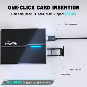 MMB CarPlay AI Box Android 9.0-Adaptateur sans fil <span class=keywords><strong>Apple</strong></span> CarPlay avec emplacement pour <span class=keywords><strong>carte</strong></span> SIM, regarder des vidéos YouTube et Netflix - Product Image 2