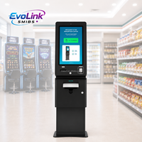 Borne de jeu interactive en libre-service avec terminal de paiement, lecteur de code QR, distributeur de billets et distributeur de monnaie pour jeux en ligne Banilla