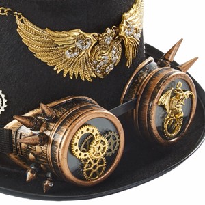 Sombrero Victoriano Steampunk Gótico Medieval Retro para Hombre y <span class=keywords><strong>Mujer</strong></span>, Sombrero <span class=keywords><strong>de</strong></span> Caballero, Sombreros Mágicos, Accesorios <span class=keywords><strong>de</strong></span> Disfraces <span class=keywords><strong>de</strong></span> Halloween, Sombrero Steampunk - Product Image 4