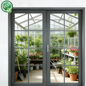 Portes d'entrée principales en aluminium massif et verre de qualité supérieure pour villa, modèles de portes doubles inégales - Product Image 5