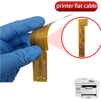 Imprimante de circuits imprimés flexibles QYX personnalisée, pas de 0,5 mm, base en cuivre PI de 35 µm, épaisseur de 0,18 mm, tête d'impression à jet d'encre, fil plat OSP
