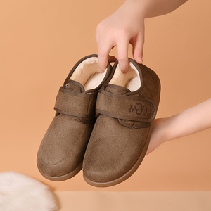 OEM Winter Warm Fur Upper Sneaker <strong>Slippers</strong> Adjustable Hook Loop Ankle Length Slides Anti-Slip Diabetic Adults Snow <strong>Boots</strong> - Product Image 3