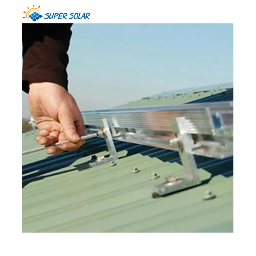 Aluminum Mounting Adjustable Panel Bracket For Roof Rail Mount Aluminium Solar Rails