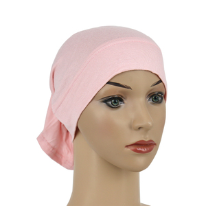 Sous-Hijab Musulman FRC <span class=keywords><strong>en</strong></span> Coton Doux, <span class=keywords><strong>Bonnet</strong></span> Intérieur Extensible, Tube Respirant, Couvre-Tête de Prière Islamique - Product Image 4